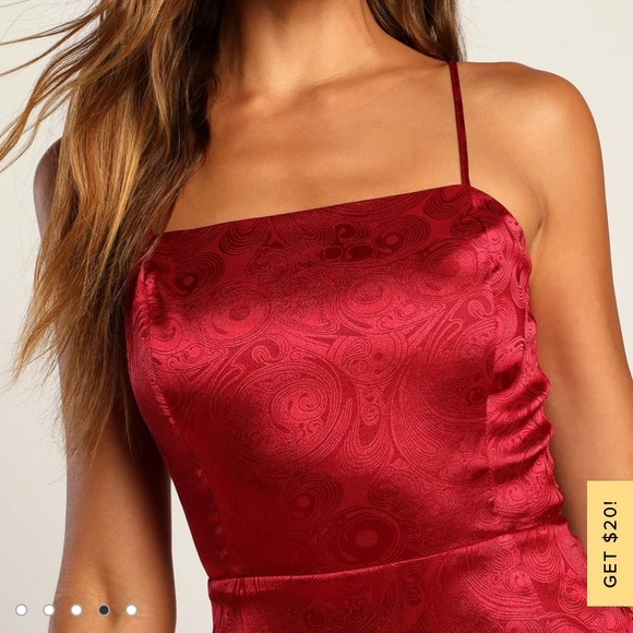 NWT What a Marble Wine Red Marbled Tie-Back Mini Dress - Picture 4 of 9